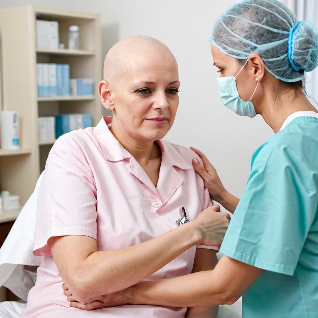 woman with cancer on a treatment